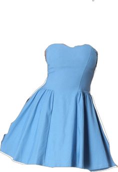 Blue Fitted A-line Strapless Dress, Blue Cotton Dresses With Sweetheart Neckline, Chic Blue Strapless Sleeveless Dress, Casual Blue Strapless Party Dress, Casual Blue Strapless Dress For Party, Flare Top, Dress Denim, Sweetheart Neck, Sleeveless Mini Dress