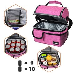 OPUX Premium Insulated Double Deck Lunch Box This durable, functional, and easy to use Dual Compartment Thermal Lunch Bag is perfect for meal prepping and taking your lunch to the office, school, picnic or anywhere on the go. Bring a healthy and fit lifestyle anywhere you would like! These Eco-friendly lunch bags are lined with thermal insulated soft lining and are spacious enough to fit more than one persons lunch! Our double decker lunch pail is spacious and includes 2 side mesh pockets for drink bottles and soda cans. There are different ways of packing your food inside this lunch cooler tote. Its 2 isolated lunch compartments allow you to separate individual meals. This extra room also allows to keep your food warm in one compartment and for ice packs and ice blocks to keep your drinks Lunch Boxes For Men, Large Lunch Bag, Lunch Boxes For Women, Lunch Box Cooler, Thermal Lunch Bag, Mens Lunch Bag, Lunch Pail, Cool Lunch Boxes, Best Lunch Bags