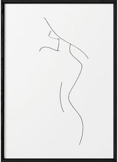 a black and white drawing of a woman's body