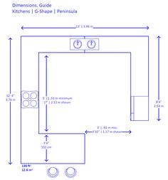 G-shaped Kitchen Layout | EdrawMax Free Editbale Printable U Shaped Kitchen Floorplan, G Shaped Kitchen Layout With Peninsula, 8x8 Kitchen Layout, Peninsula Kitchen Design Layout, Horseshoe Kitchen Layout, G Shaped Kitchen With Peninsula, G Shape Kitchen, G Shaped Kitchen Layout, U Shaped Kitchen With Breakfast Bar