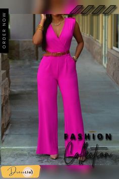 Women's Sleeveless Jumpsuit Sleeveless Solid Color Jumpsuits For Party, Pink Sleeveless Jumpsuits And Rompers For Summer, Chic Fitted Sleeveless Jumpsuit, Fitted Sleeveless Jumpsuits And Rompers For Spring, Trendy Pink Sleeveless Jumpsuits And Rompers, Strapless Sleeveless Stretch Jumpsuit In Solid Color, Summer Strapless Solid Color Jumpsuit, Pink Sleeveless Jumpsuits And Rompers, Trendy Sleeveless Jumpsuits And Rompers For Night Out