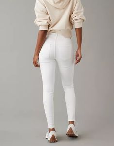 AE Next Level Super High-Waisted Jegging Chic High-rise Fitted Jeggings, Chic High-rise Elastane Jeggings, Cheap Tight High-rise Jeggings, High-waist High-stretch Solid Jeggings, American Eagle High Rise Jegging, Jeggings, Women's Jeans, High Waist Jeans, American Eagle Outfitters