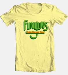 Funyons T-shirt retro 1980's vintage brand 100% cotton graphic yellow tee | eBay World Wide Web, Yellow Tees, Best T Shirt, Vintage Branding, 1980s Vintage, Graphic Tee Shirts, Fashion Tees, Vintage Tshirts, The Ordinary