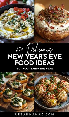 New Year's Eve Food Ideas for Your Party New Year Platter Ideas, Meals For New Years Eve, New Year Buffet Table Ideas, New Year Eves Food, Nye Cheese Board, New Years Platter, New Years Buffet Food, New Years Meals Ideas