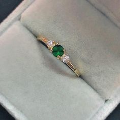 Vintage Emerald Gold Ring For Women Wedding Jewelry Dainty Rings, Light Gold Color, Gold Color Ring, Daily Gift, Trendy Ring, Color Dorado, Ring Size Guide, Designer Engagement Rings, Dainty Ring