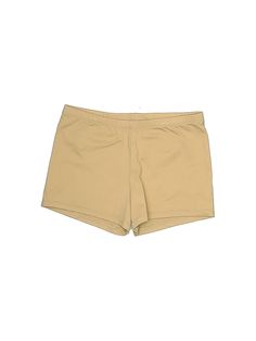 Body Wrappers Khaki Shorts Size: Medium Bottoms - used. 90% NYLON, 10% SPANDEX, Solid | Body Wrappers Khaki Shorts: Tan Solid Bottoms - Size Medium Khaki Shorts, Womens Bottoms, Size Medium, Spandex