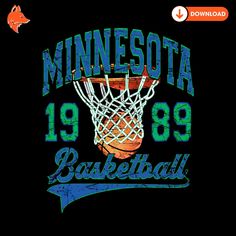 the minnesota basketball logo on a black shirt