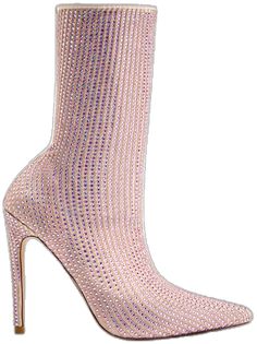 Pink Stilettos, Shiny Shoes, Stiletto Boots, Go Up, Pink Rhinestones, Pink Fabric, Shoe Shop, The Pink, Baby Pink