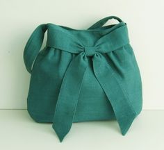 Teal Hemp/Cotton Bag  Half Bow by tippythai on Etsy, Affordable White Everyday Satchel, Green Tote Shoulder Bag As Gift, Eco-friendly Green Bags For Gifts, Handmade Turquoise Bag For Gift, Handmade Turquoise Bags For Gifts, Handmade Turquoise Bags Perfect For Gifts, Elegant Turquoise Bag For Gift, Everyday Work Bag, Desain Tote Bag