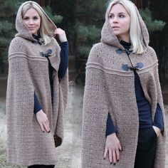 🧶Long hooded CAPE CLOAK CROCHET PATTERN written in ENGLISH with US standard terms Buy more - SAVE MORE!🔥 👉Buy 2+ patterns and save 5% with code CANDY5 👉Buy 4+ patterns and save 10% with code CANDY10 👉Buy 6+ patterns and save 15% with code CANDY15 You can see all our patterns here: https://www.etsy.com/shop/CandyyarnShop I'm happy to show you a new crochet pattern for trendy cape \ poncho with long hood. This is EASY and DETAILED crochet cape cloak STEP-BY-STER tutorial 👍 👉SKILL LEVEL - co Wrap Jacket Pattern Sewing, Knit Cloak Pattern, Long Hooded Cape Crochet Pattern Free, Crochet Hooded Cape Free Pattern, Crochet Cloak Pattern Free, Crochet Hooded Cloak, Cloak Crochet Pattern, Hooded Cape Crochet, Crochet Hooded Cape