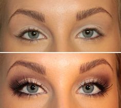 How to make your eyes look bigger (tutorial). I couldn't do this nearly as well, but that's impressive. Doe Eyes Make Up, Bigger Eyes, Kiss Makeup, Eyes Makeup, Makeup For Green Eyes, Eye Make, All Things Beauty, Hair Skin