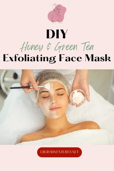 When it comes to DIY face masks, I believe there's no pairing quite as underrated as green tea and honey. This DIY Honey Green Tea face mask is the perfect homemade face mask for glowing skin! It can be ready in less than 5 minutes, and will completely transform your complexion in barely a couple of applications. Click on the pin to check out the step-by-step tutorial! Face Mask For Pimples, Tea Face Mask, Face Mask For Glowing Skin, Mask For Glowing Skin, Diy Honey, Green Tea Face Mask, Homemade Face Mask