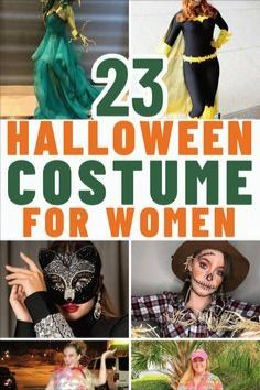 the cover of 23 halloween costume for women with images of people in costumes and masks