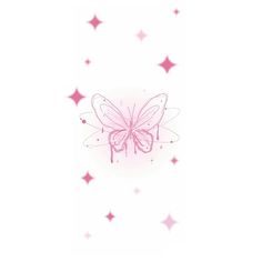 a pink butterfly with stars on it's back and the words, i love you