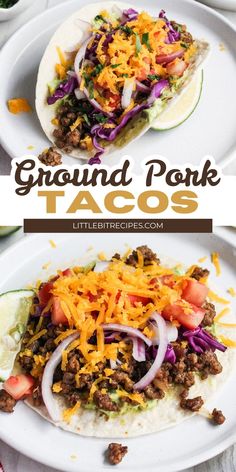 These ground pork tacos are a flavorful twist on a classic Mexican favorite! Topped with slaw, they're an easy go-to for weeknight recipes for dinner. Packed with perfectly seasoned meat and a touch of spicy kick, they’re great as tacos or served in a bowl.