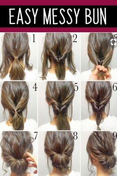 Easy Chignon, Sanggul Modern, Belle Hairstyle, Messy Buns, Messy Bun Hairstyles, Peinados Fáciles Para Cabello Corto, Work Hairstyles, Hair Images