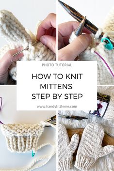 how to knit mittens step by step