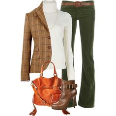 Corduroy Vest Outfit, Cable Sweaters, Mama Fashion, Fashion Combinations, Green Corduroy Pants, Corduroy Vest, Vest Outfit, Green Corduroy, Autumn Colours