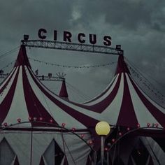 a circus tent with the word circus above it