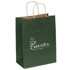 a green shopping bag with the logo of gortonty on it's side