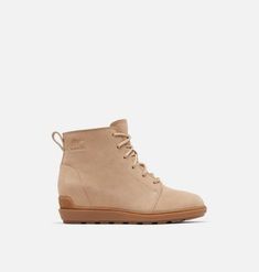 Waterproof Suede Upper, Eva Footbed, And Molded Rubber Sole. Keeps You Moving All Day Long With Style And Comfort. Sorel Wedge Boot, Sorel Evie, Sorel Wedge, 2025 Wedding, Ring Bands, Lace Booties, Wedge Bootie, Sorel Womens, Wedge Boots