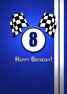 Blue Racing Birthday: 8 card Blue Birthday Card, Luxury Invitation Design, Racing Birthday, Birthday 10, Luxury Invitation, 10% Happier, Blue Birthday, Racing Stripes