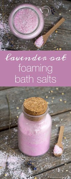 Foaming Bath Salts, Bath Salts Recipe, Bath Salts Diy, Lavender Bath Salts, Homemade Deodorant