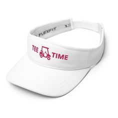 Free Shipping! Play a round of golf in our embroidered Tee Time visor. It's cute, provides sun coverage, and is made with flexfit® for ultra-comfort. Embroidered 97% poly, 3% spandex Flexfit® Low-profile 2 ½″ crown Matching under visor Hook & loop closure with square ring Head circumference: 22″–23 ⅜″ (56 cm–59 cm) Adult, Unisex White Breathable Casual Visor, Casual White Breathable Visor, White Casual Visor For Sports, White Casual Sports Visor, White Sports Visor For Spring, Spring Sports White Visor, White Spring Sports Visor, Sporty Visor For Summer Golf, Casual Adjustable Visor For Golf