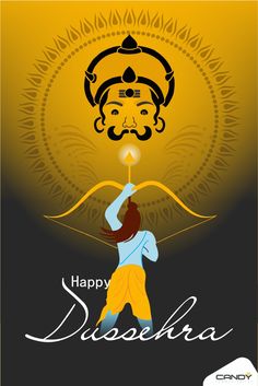 the happy diwali greeting card with an image of lord rama