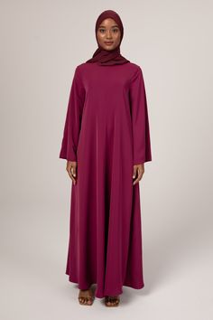 Jenna Flowy Circle Maxi Dress - Deep Purple Veiled Collection Flare Sleeves, Flared Sleeves, Body Measurements, Deep Purple, Beautiful People, Round Neck, Maxi Dress, Purple, How To Wear