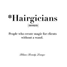 an advertisement for hair care products with the words hargigans non people who create magic for client's without a wand