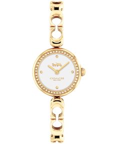 in stock Luxury Coach Watches With Polished Finish, Elegant Coach Watch With Polished Finish, Elegant Coach Jewelry With Polished Finish, Elegant Gold Coach Watch, Timeless Watches With Solid Link Construction, Dope Jewelry Accessories, Perfume Jewelry, Antique Costume Jewelry, Bday Gift