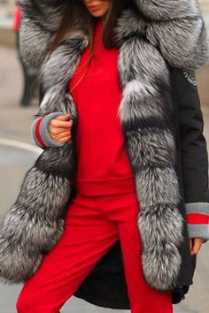 Cheap Fashion Dresses, Winter Collars, Winter Fit, Winter Coats, Warm Coat, Faux Fur Collar, Padded Jacket, Faux Fur Coat