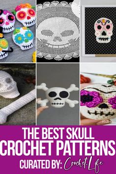 the best skull crochet patterns are featured by crafty life on this page