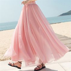 Season:Spring   Fall,Spring  Summer,Summer; Fabric:Chiffon,Polyester; Dress Length:Maxi; Gender:Women's; Style:Fashion,Summer; Occasion:Casual Daily,Beach; Fit Type:Loose Fit; Pattern:Solid Colored; Design:Layered; Pants Type:Skirt,Swing,Long Skirt; Front page:FF; Listing Date:04/13/2022; Production mode:External procurement; Length:; Waist: Yellow Blush, Long Chiffon Skirt, Long Skirt Summer, Long Skirt Fashion, Elastic Skirt, Pink Peacock, Skirt Denim, Skirt Summer, Langer Rock