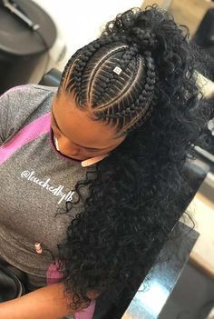 French Braid Ponytail, Easy Hairstyles For Medium Hair, Braided Hairstyles For Black Women