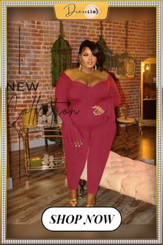 Off Shoulder Long Flared Sleeve Plus Size Jumpsuits Red Party Jumpsuits And Rompers, Red Long Sleeve Jumpsuit For Loungewear, Red Long Sleeve Jumpsuits And Rompers For Loungewear, Red Long Sleeve Jumpsuits And Rompers For Fall, Red Solid Color Jumpsuits And Rompers For Night Out, Red Stretch Jumpsuits And Rompers For Fall, Red Solid Color Jumpsuit For Night Out, Red V-neck Jumpsuits And Rompers For Loungewear, Fitted Red Jumpsuits And Rompers