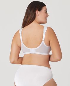 MagicLift Seamless Support T-Shirt Bra White | Glamorise Plus Size Bras White Stretch Nursing Bra With Medium Bust Support, White Stretch Nursing Bra With Removable Pads, Supportive Seamless White Nursing Bra, Supportive Stretch White Bra, White Full Coverage Nursing Bra With Light Support, Supportive White Bra With Adjustable Straps, White Stretch Nursing Bra With Built-in Bra, Supportive Seamless White Bra, Supportive White Seamless Bra