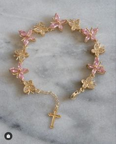 Butterfly Bracelets, Quinceanera Jewelry, Ethereal Jewelry, Butterfly Charm Bracelet, Wrist Jewelry, Luxe Jewelry, Gold And Pink