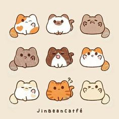 some cute little animals that are in different colors