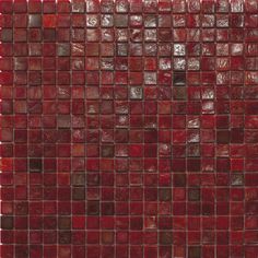 red glass mosaic tile on a white background