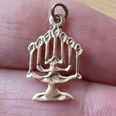 Cute Vintage Jewish Menorah Charm/ Pendant, Done In Solid 14k Gold , Stamped And Tested. All Pictures Are Part Of Description. Small, But Sturdy And Nicely Made, Perfect For Everyday Wear! Menorah, Charm Pendant, Womens Jewelry Necklace, Everyday Wear, Jewelry Necklaces, Yellow Gold, Women Jewelry, Pendant, Yellow