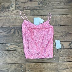 Fun Pink Sequin Cami Going Out Top From Nordstrom! Very Y2k / Girlhoodcore / Barbiecore / Feminine / Coquette. Sabrina Carpenter Coded. New With Tags. Size Xs. Fitted Sequin Tops For Spring, Feminine Sequin Tops For Spring, Fitted Pink Sequin Top, Pink Fitted Tops For Party Season, Pink Sequin Top, Going Out Tops, Pink Sequin, Sequin Top, Sabrina Carpenter