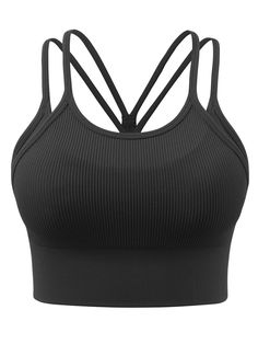 PRICES MAY VARY. SIZE UP: This longline sports bra runs small, please SIZE UP than your usual size. Small: 75lb - 90lb; Medium: 90lb - 105lb; Large: 105lb - 120lb. Snug fit for more support, more detailed measurement about the workout tops, please refer to our size chart. Any before or after sales inquiries about the workout tank tops women, feel free to contact us Unique Double Strappy Back: Designed with double shoulder straps, especially Y-shape strappy back to show your charming back curve, Cheap Sports Seamless Camisole, Sporty Seamless Tank Top For Gym, Sporty Seamless Sleeveless Sports Bra, Breathable Sports Bra With Tank Straps For Training, Sporty Seamless Racerback Sports Bra, Breathable Sports Bra With Tank Straps, Seamless Sports Bra With Tank Straps, Functional Seamless Sleeveless Sports Bra, Functional Sleeveless Seamless Sports Bra