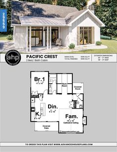 two story house plans with porches and an open floor plan for the first level