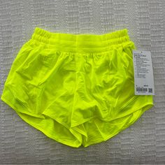 Lululemon Neon Hotty Hot Lr Short 4” Lined Size 4 Nwt No Flaws Final Price No Offers Max Out That Stride. We Cut These Shorts With Extra Room So You Can Run Freely. Swift Swift Fabric Is Lightweight, Four-Way Stretch, Sweat-Wicking, And Quick-Drying Features Designed For: Run Built-In Liner : Built-In Liner Offers Extra Coverage Storage: Discreet Zippered Pocket Holds A Key Or Cash Secret Pocket: Stash Your Stuff In The Secret Liner Pocket Continuous Drawcord: Won't Get Pulled Inside Or Lost In The Wash Shine-Bright : Reflective Detail Helps Keep You On The Radar In Low Light Mesh Fabric Panels: Help Keep You Cool Lululemon Hottie Shorts, Orange Lululemon, Neon Green Lululemon Shorts, Neon Yellow Shorts, Lululemon Hotty Hot Shorts 2.5”, Neon Shorts, Lululemon Hotty Hot Shorts, Lululemon Shorts, Shorts Athletic