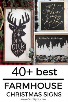 christmas signs with the words 40 best farmhouse christmas signs