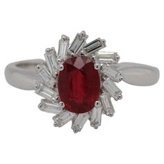 With this ring, you can be sure to grab everyone's attention. This piece is made up of a glass filled ruby stone and diamond stones in an antique style setting. The combination of these materials and the design of this ring make it stand out from the crowd and look especially beautiful on anyone's hand. This ring contains 0.44 carats total weight of diamonds, 1.21 carats total weight of ruby stones and 3.70 grams in weight. Allure Jewellery Mfg. Co., Ltd. stands out due to its quality, expertise