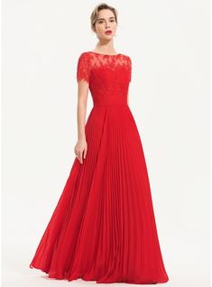 JJ's House Pleated Lace Chiffon Scoop Illusion Fall Spring Summer Winter A-line General Plus Belt/Sash No Leg Slit Back Zip Illusion Scoop Elegant Black Tie Red Height:5.8ft（176cm） Bust:32in（82cm）Waist:24in（61cm）Hips:35in（89cm） No Floor-Length Red Model Name:Nika  H. #JJ's House #Pleated #Lace #Chiffon #Scoop #Illusion #Fall #Spring #Summer #Winter #Aline #General #Plus #BeltSash #NoLegSlit #BackZip #Illusion #Scoop #Elegant #BlackTie #Red #No #FloorLength #Red Modest Gowns, Lace Bodice Maxi Dress, A Line Evening Dress, Red Wedding Dresses, Satin Evening Dresses, Cheap Evening Dresses, Chiffon Evening Dresses, Evening Dresses Short, Lace Chiffon