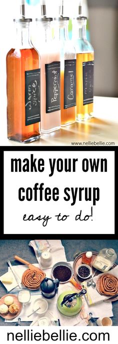 coffee syrup is being used to make drinks